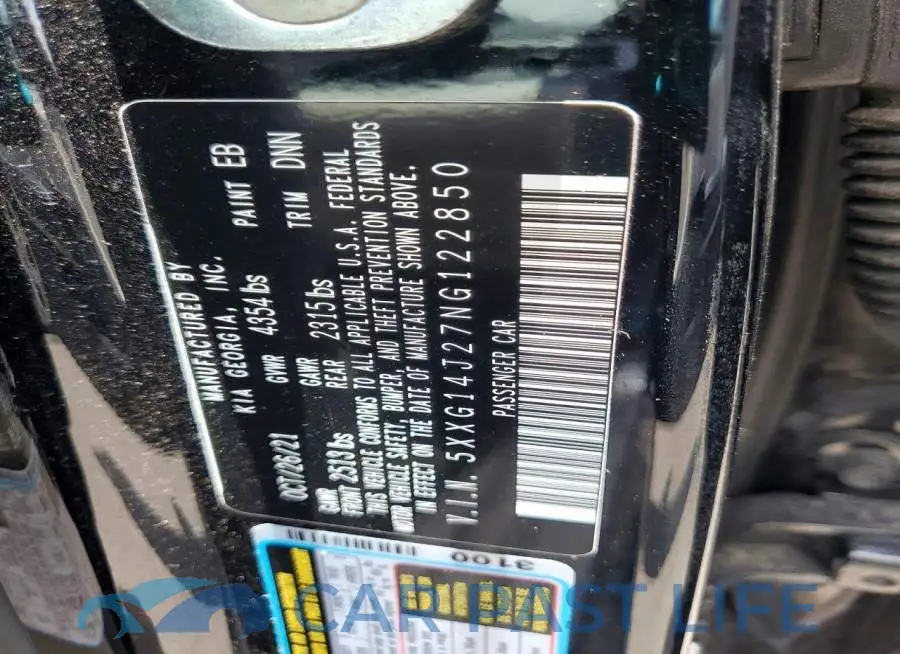 5XXG14J27NG122850# 13