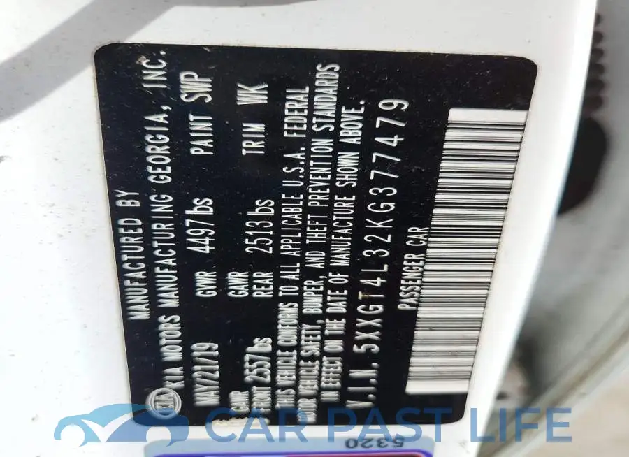 5XXGT4L32KG377479# 12