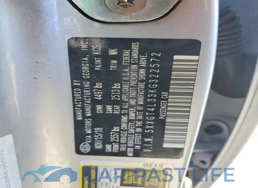 5XXGT4L33KG322572# 12