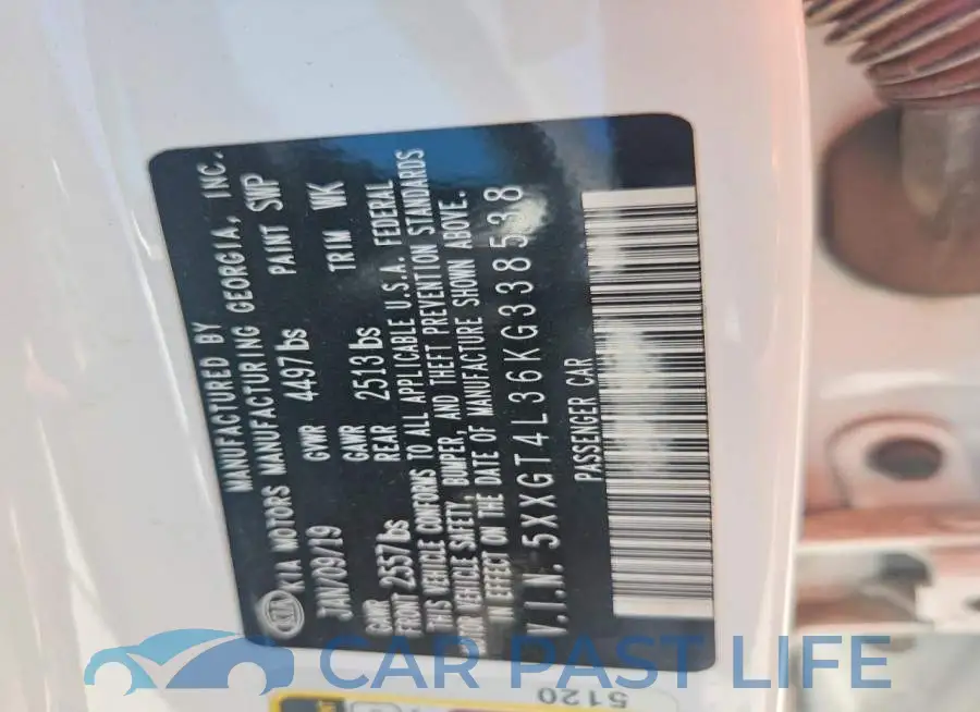 5XXGT4L36KG338538# 12