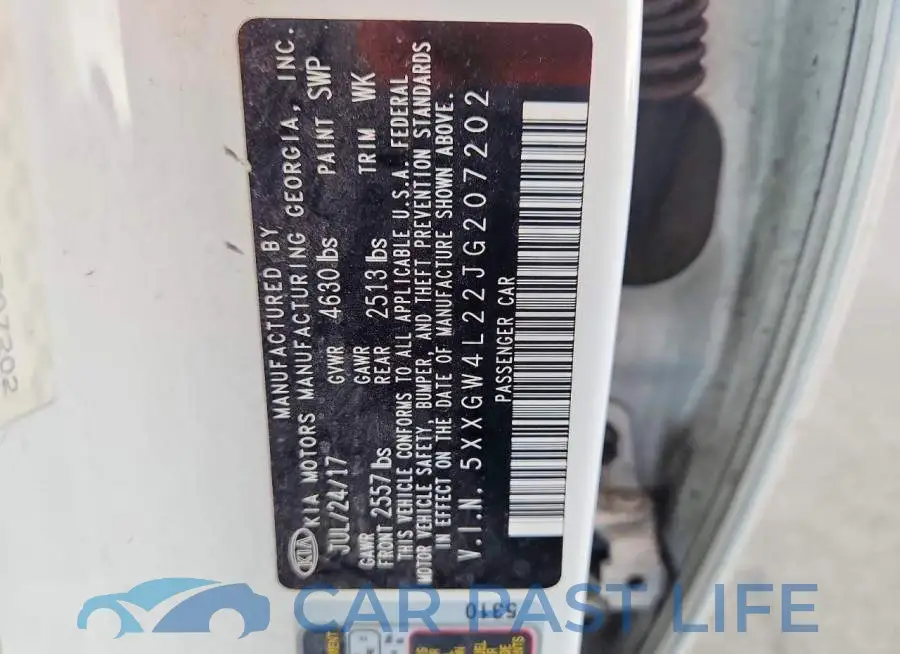 5XXGW4L22JG207202# 12