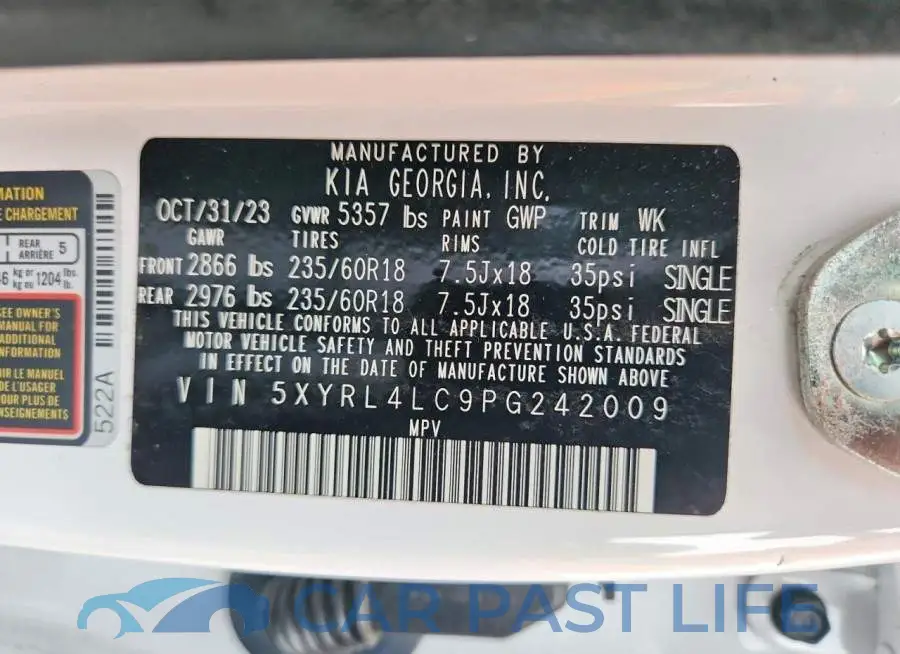 5XYRL4LC9PG242009# 13