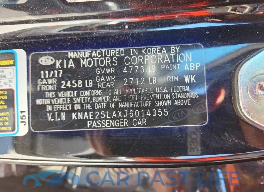 KNAE25LAXJ6014355# 12