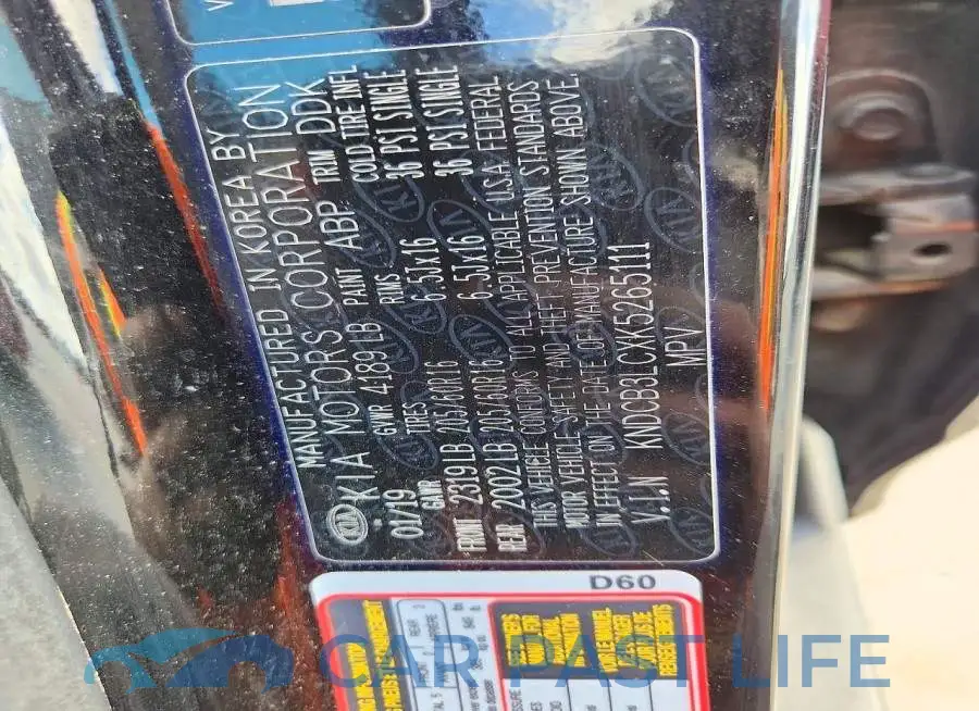 KNDCB3LCXK5265111# 13