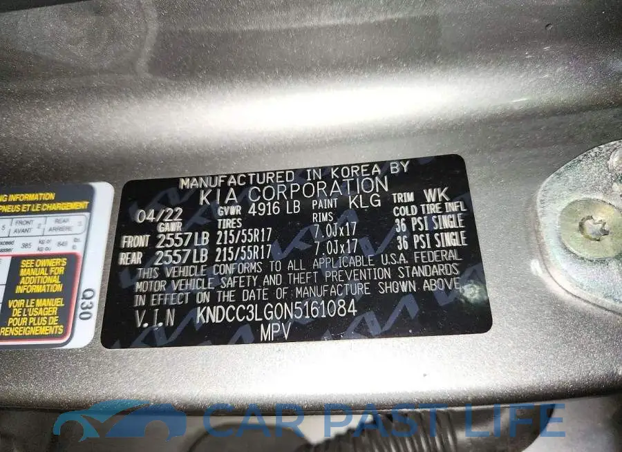KNDCC3LG0N5161084# 13