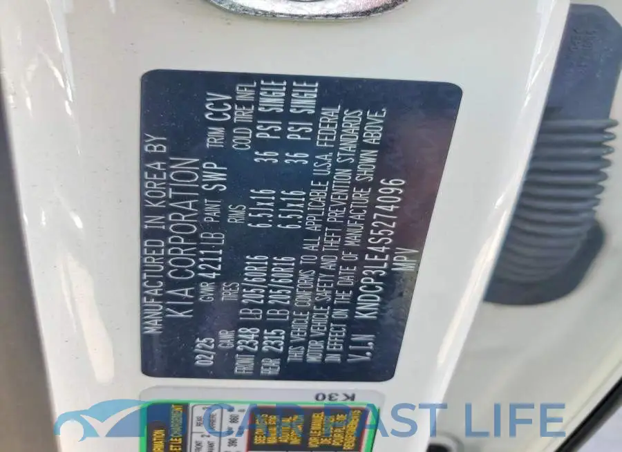 KNDCP3LE4S5274096# 12