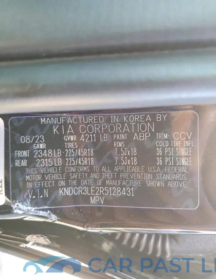 KNDCR3LE2R5128431# 12