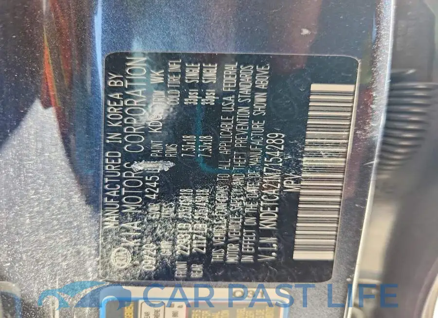 KNDETCA21M7154289# 13