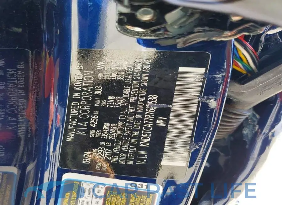 KNDETCA77R7639538# 14