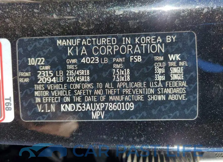 KNDJ53AUXP7860109# 12