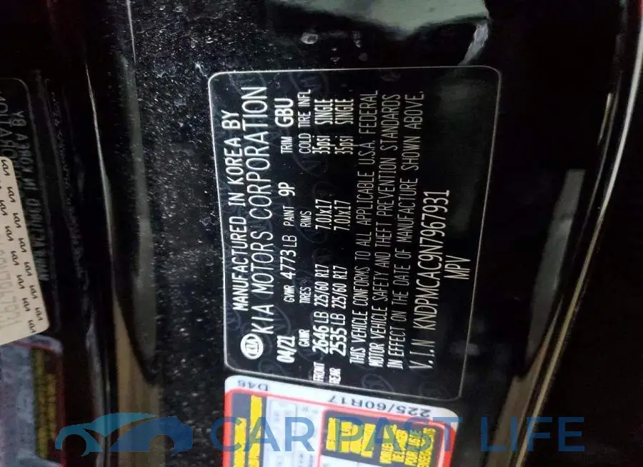 KNDPMCAC9N7967931# 13