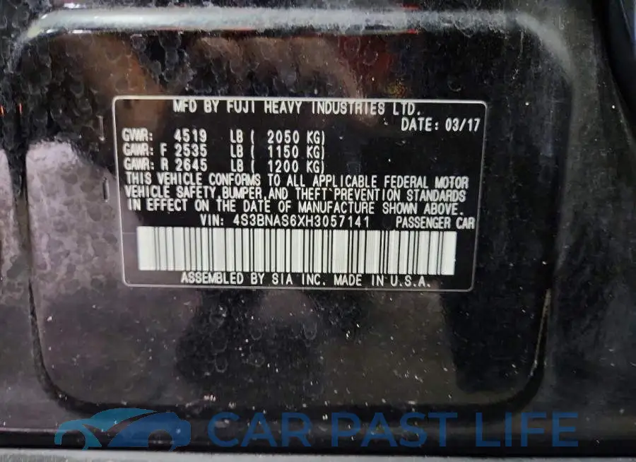 4S3BNAS6XH3057141# 12