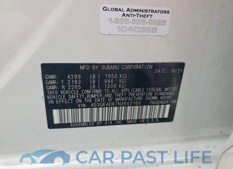 4S3GKAD67N3603160# 13