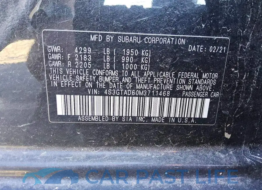 4S3GTAD60M3711468# 13