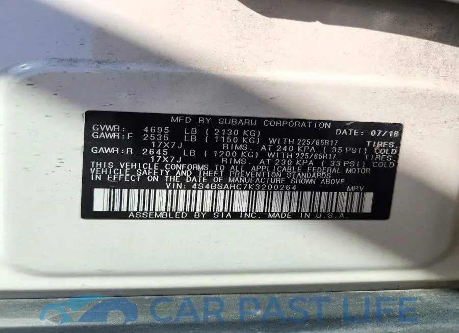 4S4BSAHC7K3200264# 13