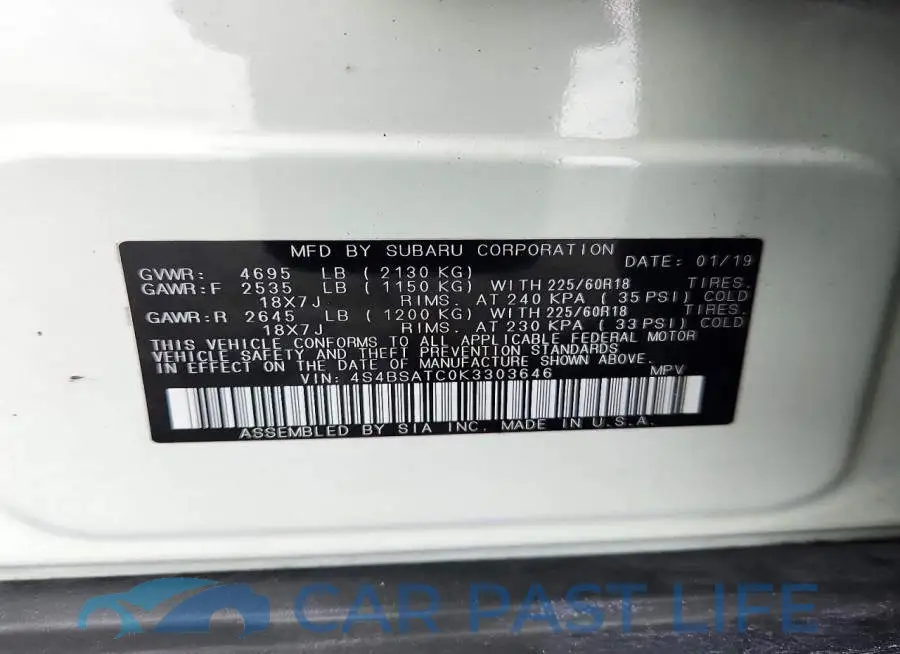 4S4BSATC0K3303646# 13