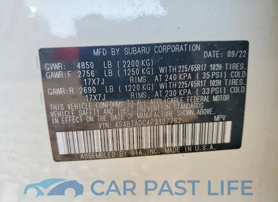 4S4BTADC4P3107762# 13