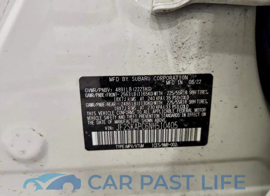 JF2SKAPC6NH510405# 13