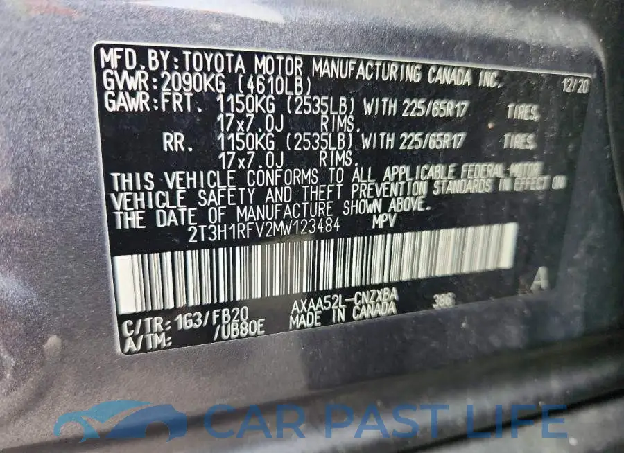 2T3H1RFV2MW123484# 13