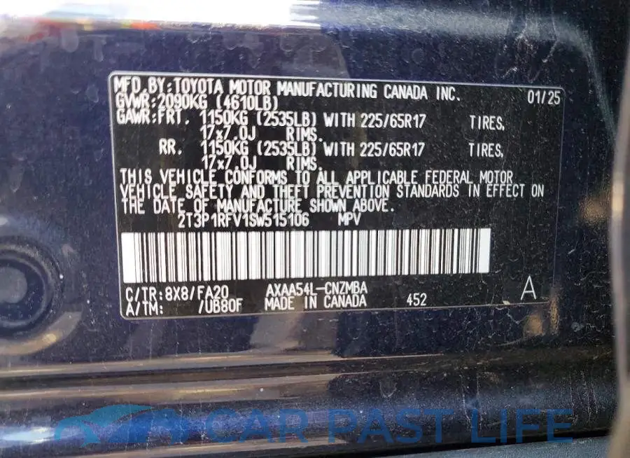 2T3P1RFV1SW515106# 13