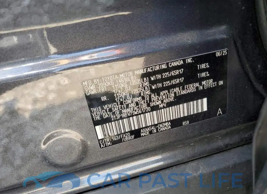 2T3P1RFV7SW561720# 14