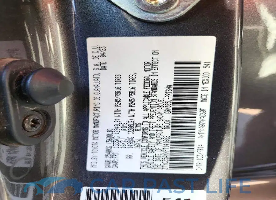 3TYCZ5ANXPT141602# 12