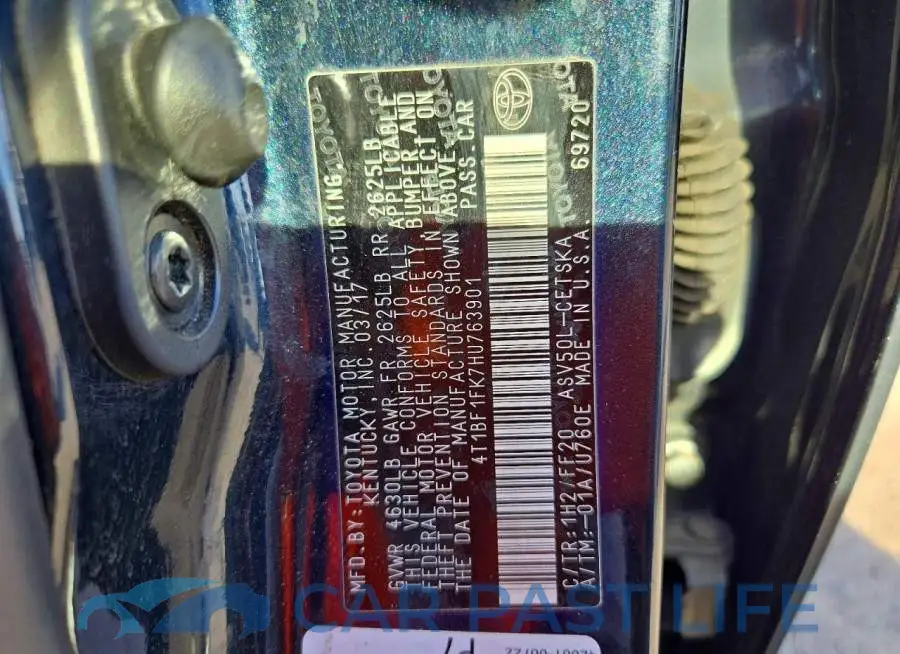 4T1BF1FK7HU763901# 12