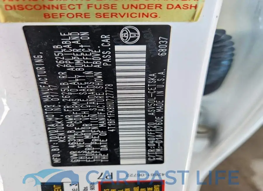 4T1BF1FK8HU727778# 12