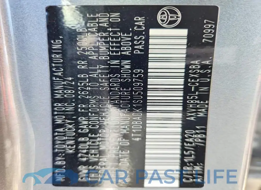 4T1DBADK1SU509759# 13