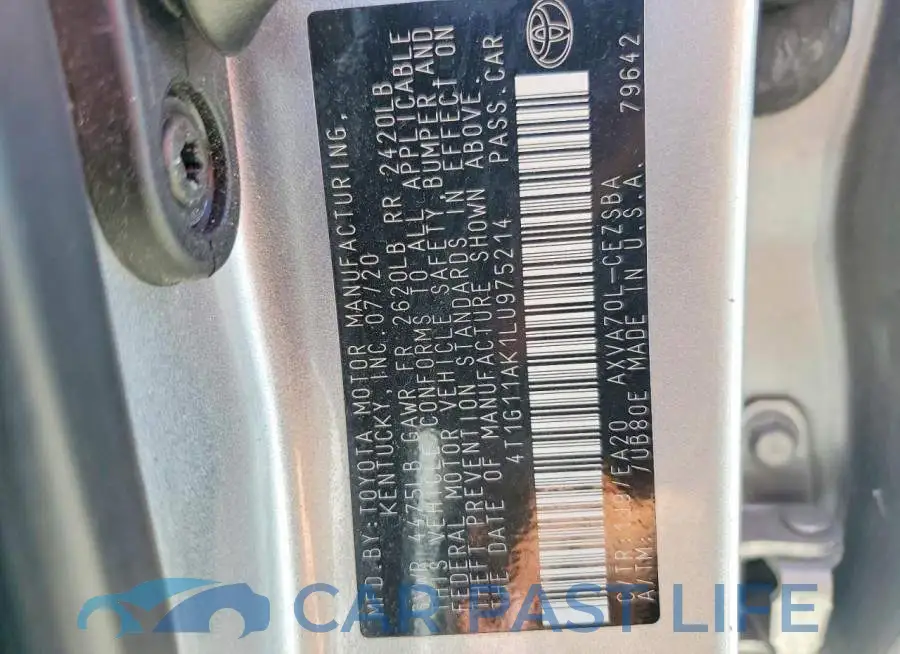 4T1G11AK1LU975214# 12