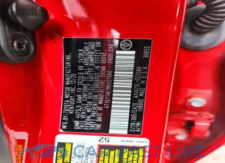 4T1G11AK1MU427666# 12