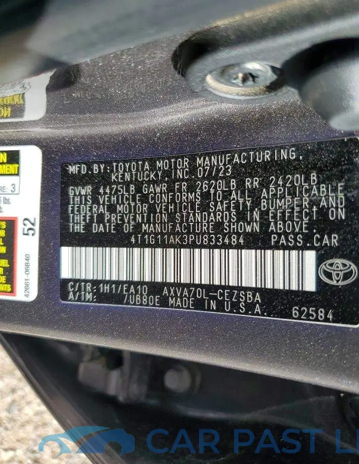 4T1G11AK3PU833484# 13
