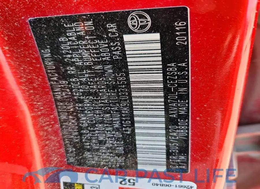 4T1G11AK9LU334585# 13