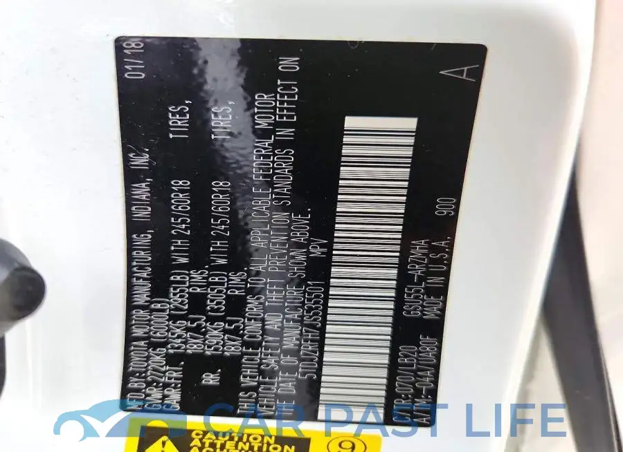 5TDJZRFH7JS535501# 14