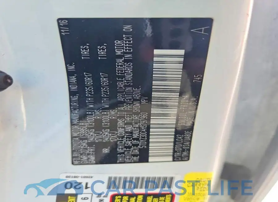 5TDYZ3DC4HS797960# 13