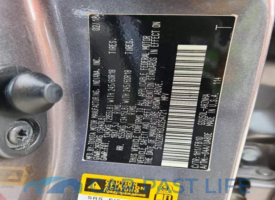 5TDZZRFH3JS254721# 13