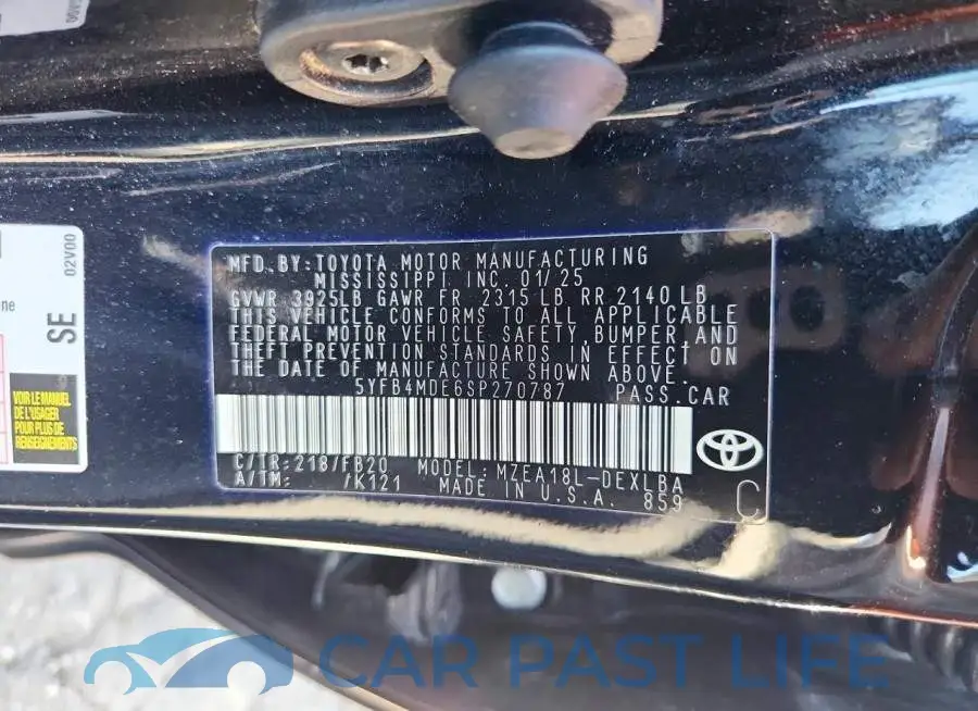5YFB4MDE6SP270787# 12