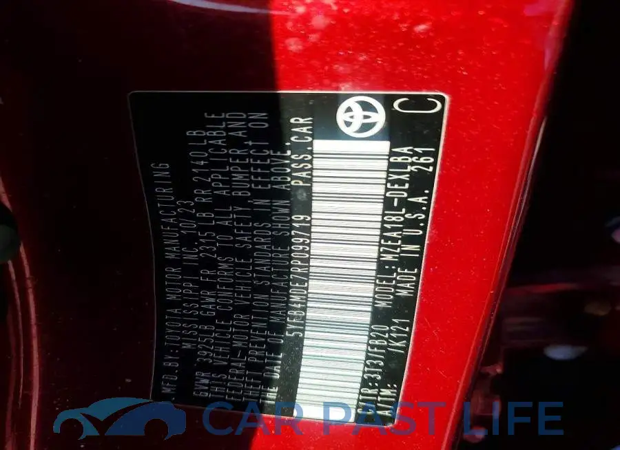 5YFB4MDE7RP099719# 12