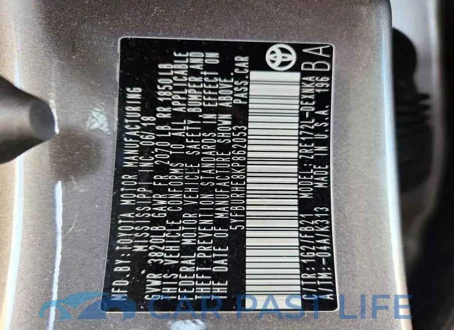 5YFBURHE8KP862053# 13