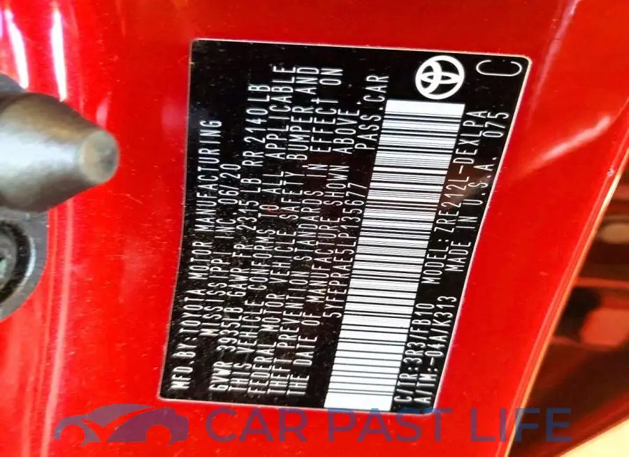 5YFEPRAE5LP135677# 12