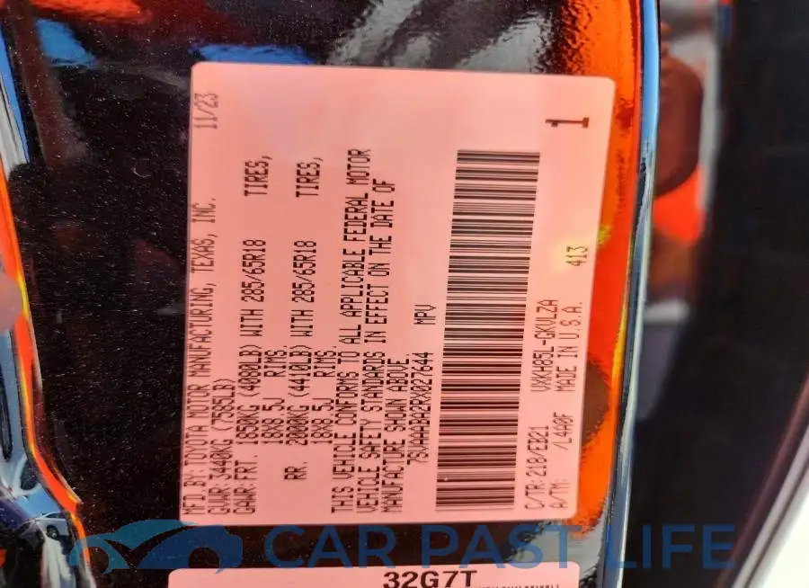 7SVAAABA2RX027644# 13