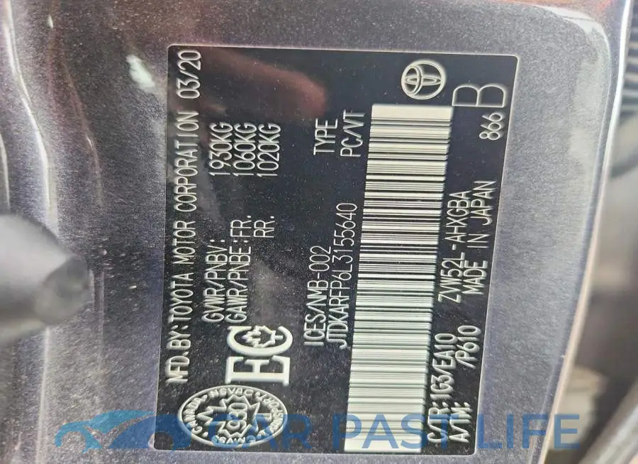 JTDKARFP6L3155640# 12