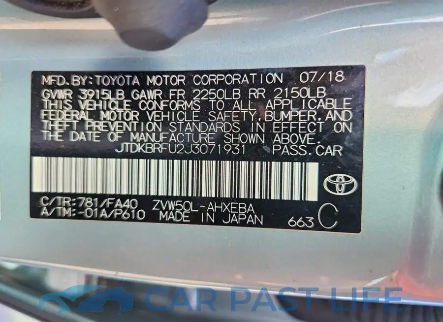 JTDKBRFU2J3071931# 12