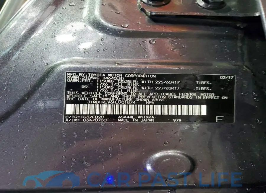 JTMBFREV6HJ701874# 14
