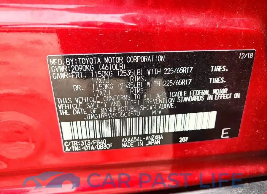 JTMG1RFV8KD504570# 13