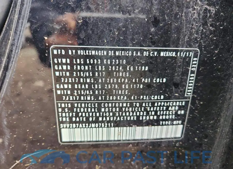 3VV2B7AX2JM075211# 13