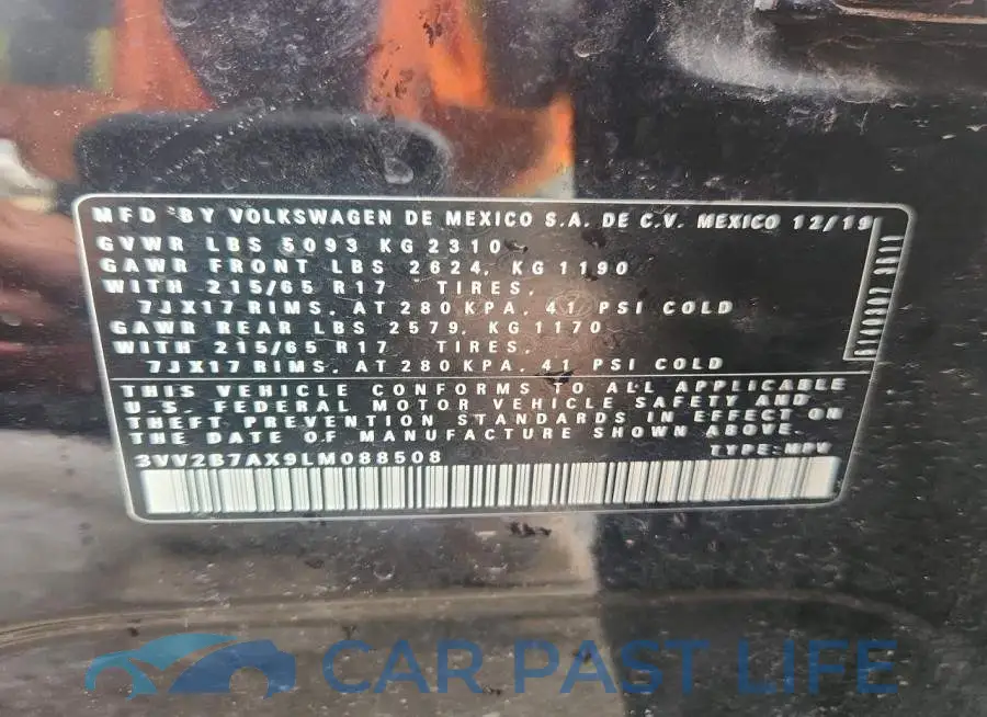 3VV2B7AX9LM088508# 13