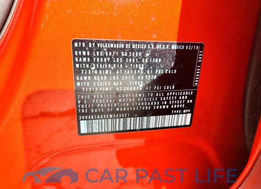3VV4B7AXXKM093921# 14