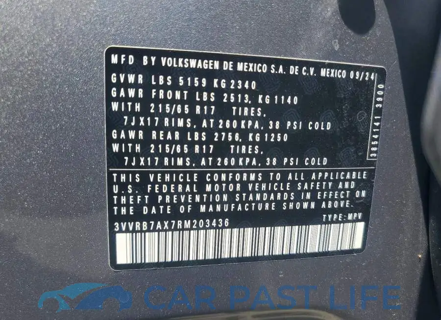 3VVRB7AX7RM203436# 13