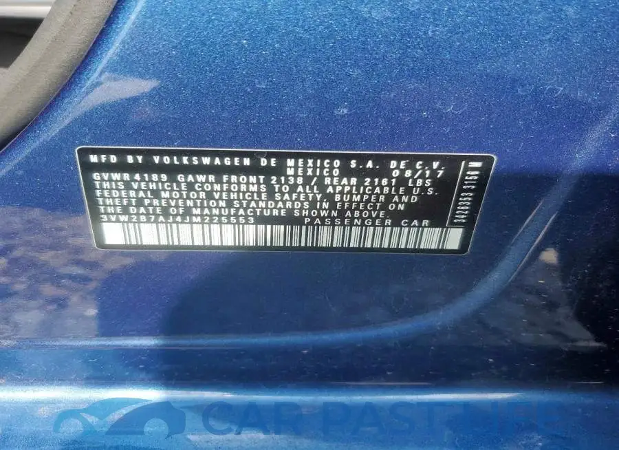 3VW2B7AJ4JM225553# 12